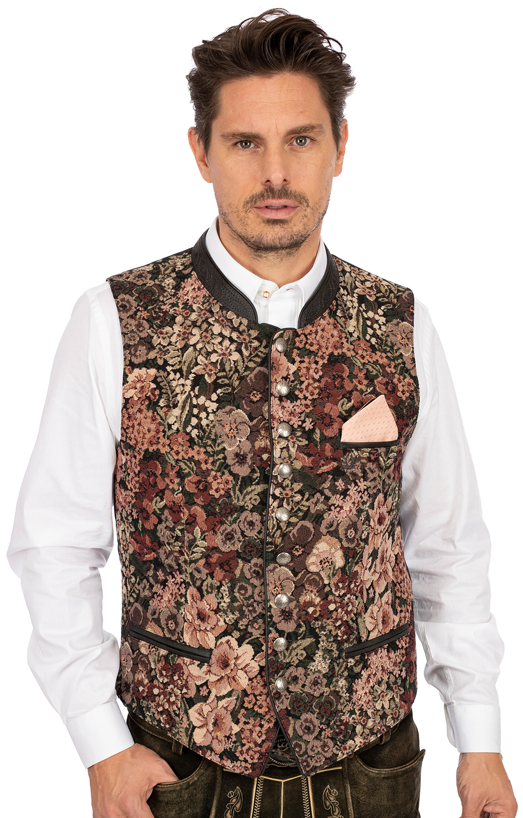 Gilet Trachten JANOSCH marrone beige von Krüger Dirndl