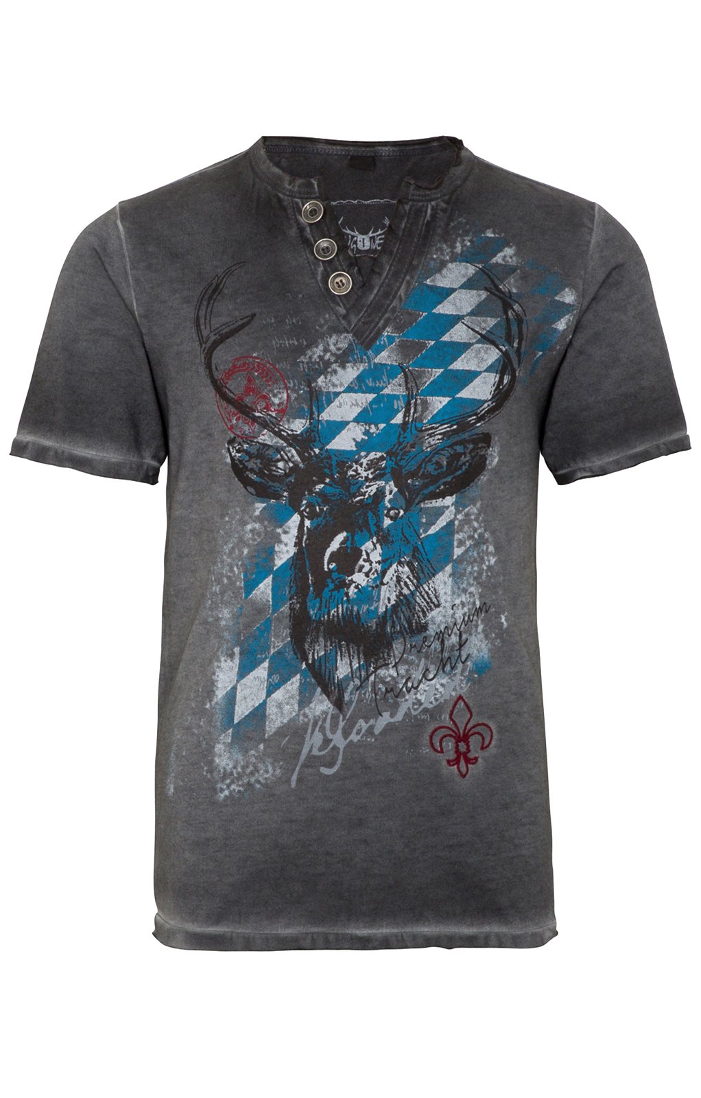 weitere Bilder von Traditional German T-Shirt FERDI Bavaria grau
