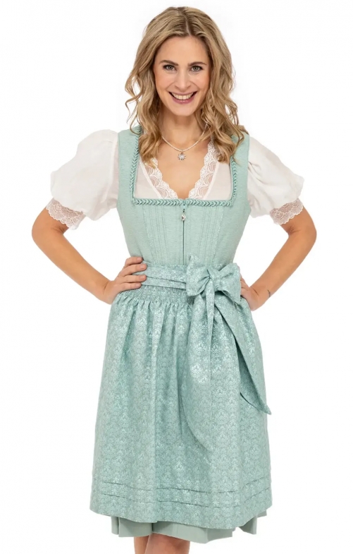 Midi Dirndl 2tlg. 60cm YANNA hellgrün