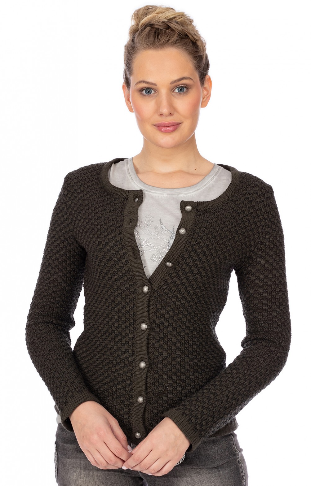 Trachtenstrickjacke Trachtenjacke Damen Warm OS-Trachten