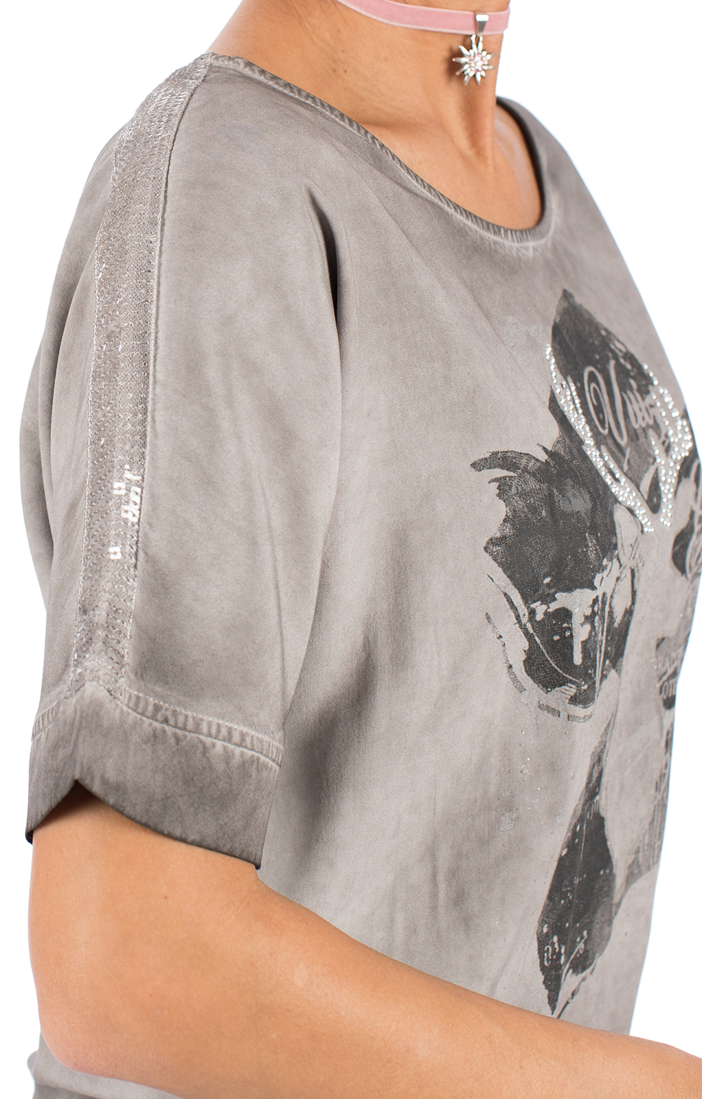 weitere Bilder von Trachten T-Shirt D37 - LUCI grau