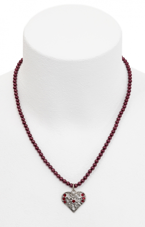 Pearl necklace 1010-3590 bordeaux