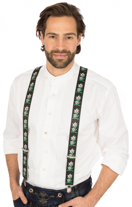 Traditional suspenders HOE-60 black