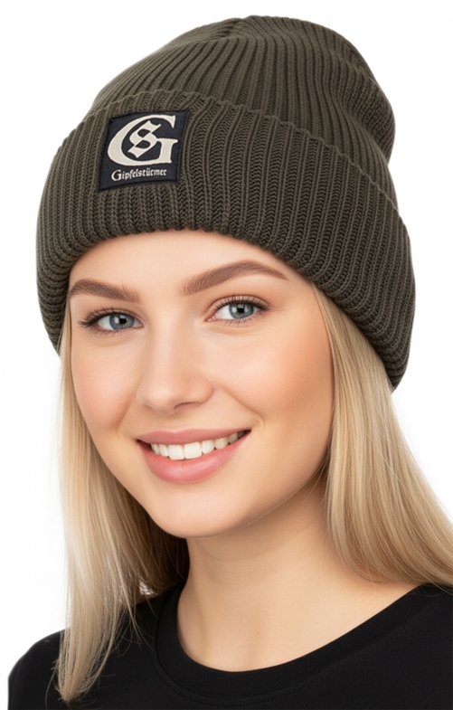 Strickmütze 429001-0771-57 dunkelgrün