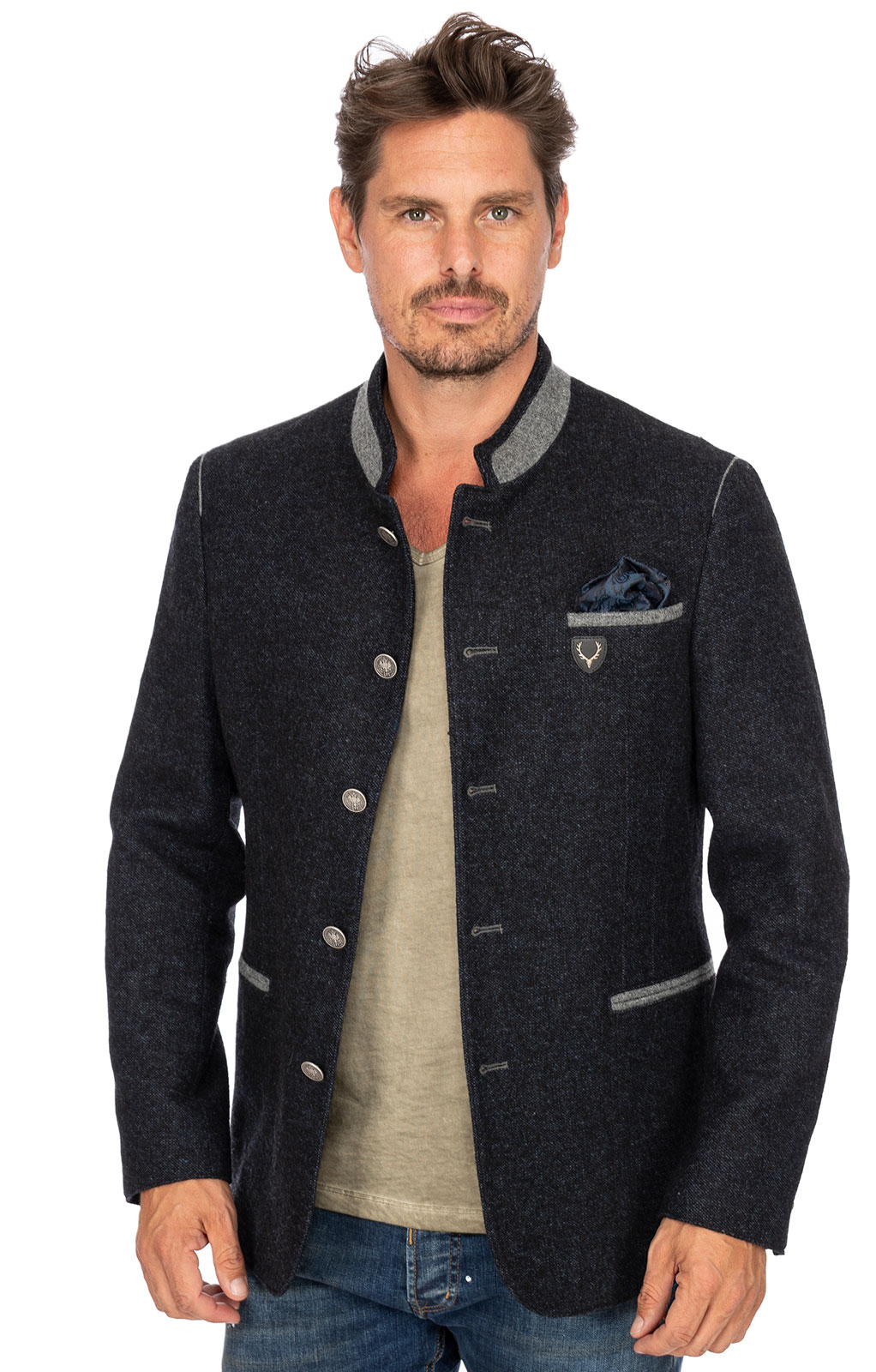 weitere Bilder von German traditional jacket MARLON dark blue gray
