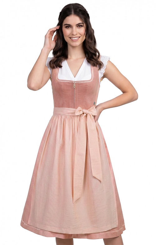 Dirndl 70 cm 2 pezzi LANGENSTEIN blush