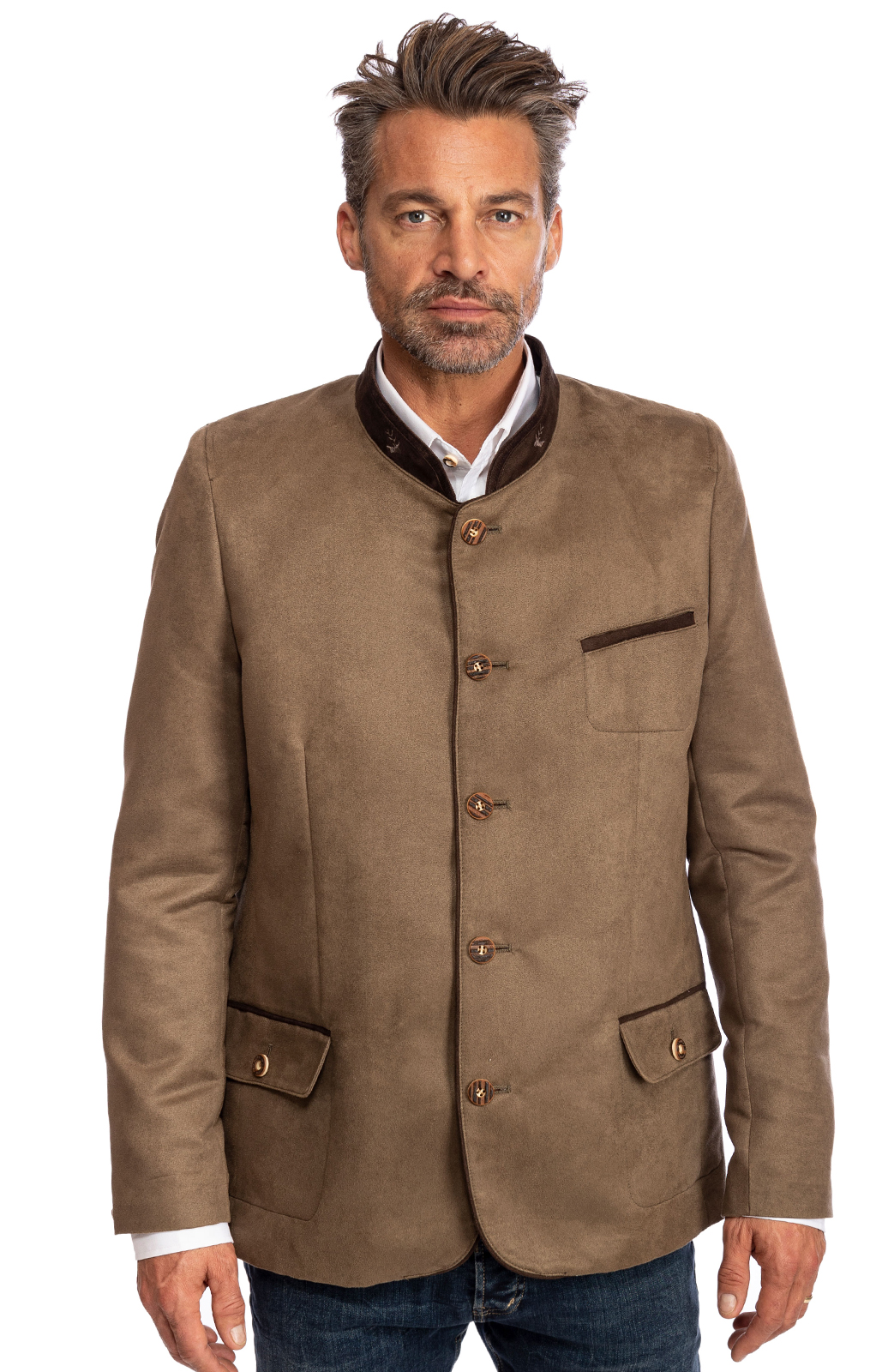 German traditional jacket HOCHEGG brown von OS-Trachten