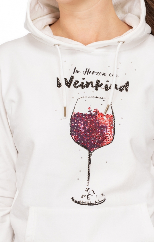 Hoodie WEINKIND weiß