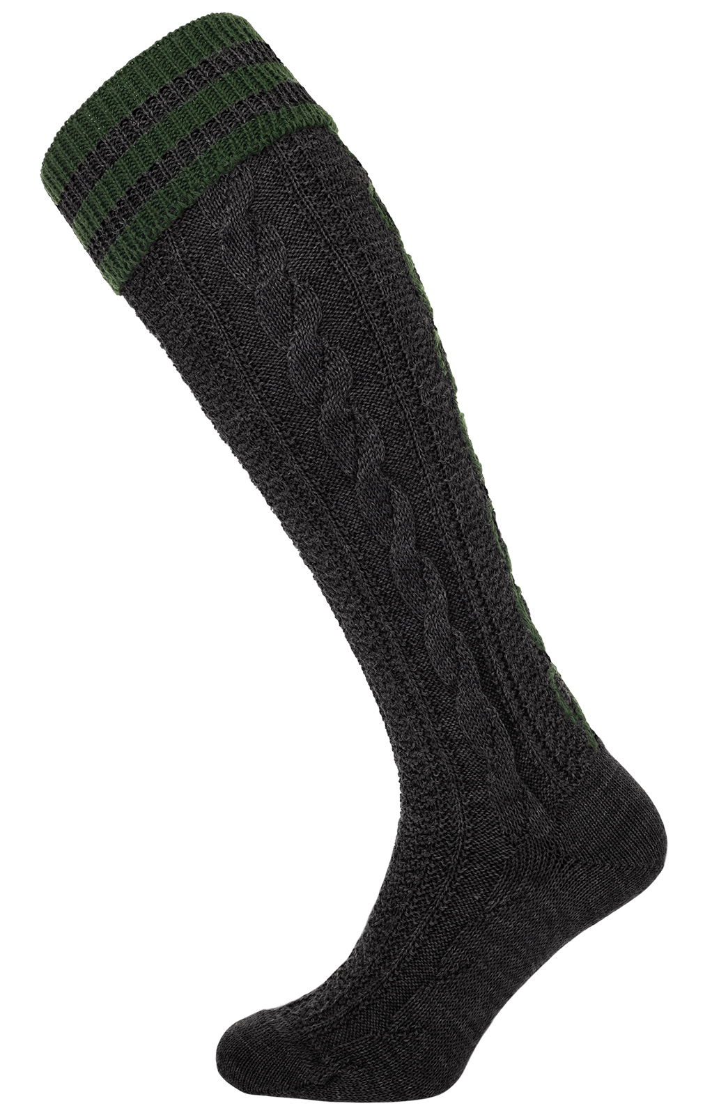 Lusana Trachtenkniestrümpfe Herren - Merino Wolle - Für Oktoberfest & Wandern