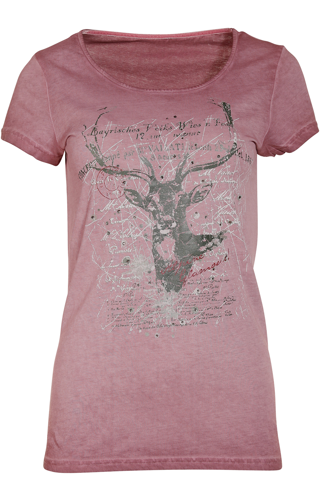 weitere Bilder von Trachten T-Shirt W110 - MICHAELA mauve rosa