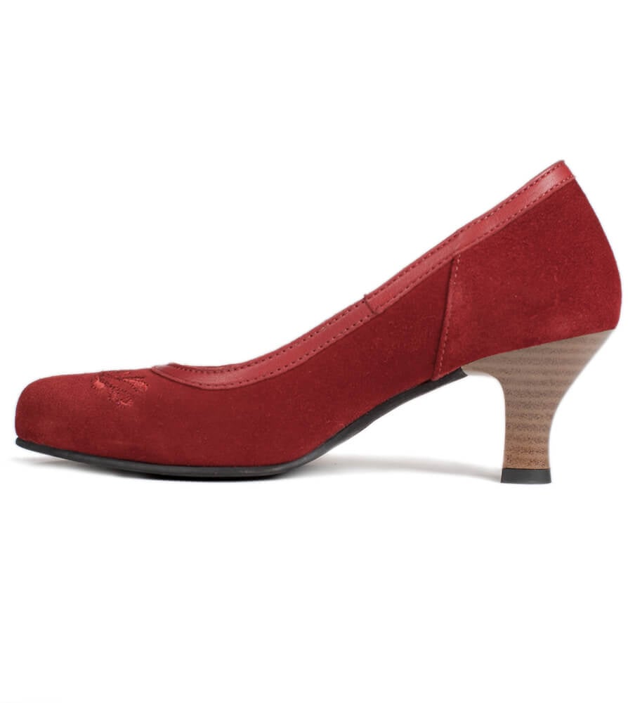 weitere Bilder von Traditional dirndl shoes D443 Valeska Pumps red