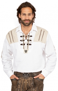 Klederdrachthemd MAXL wit (Regular Fit) Klederdrachthemd MAXL wit (Regular Fit)