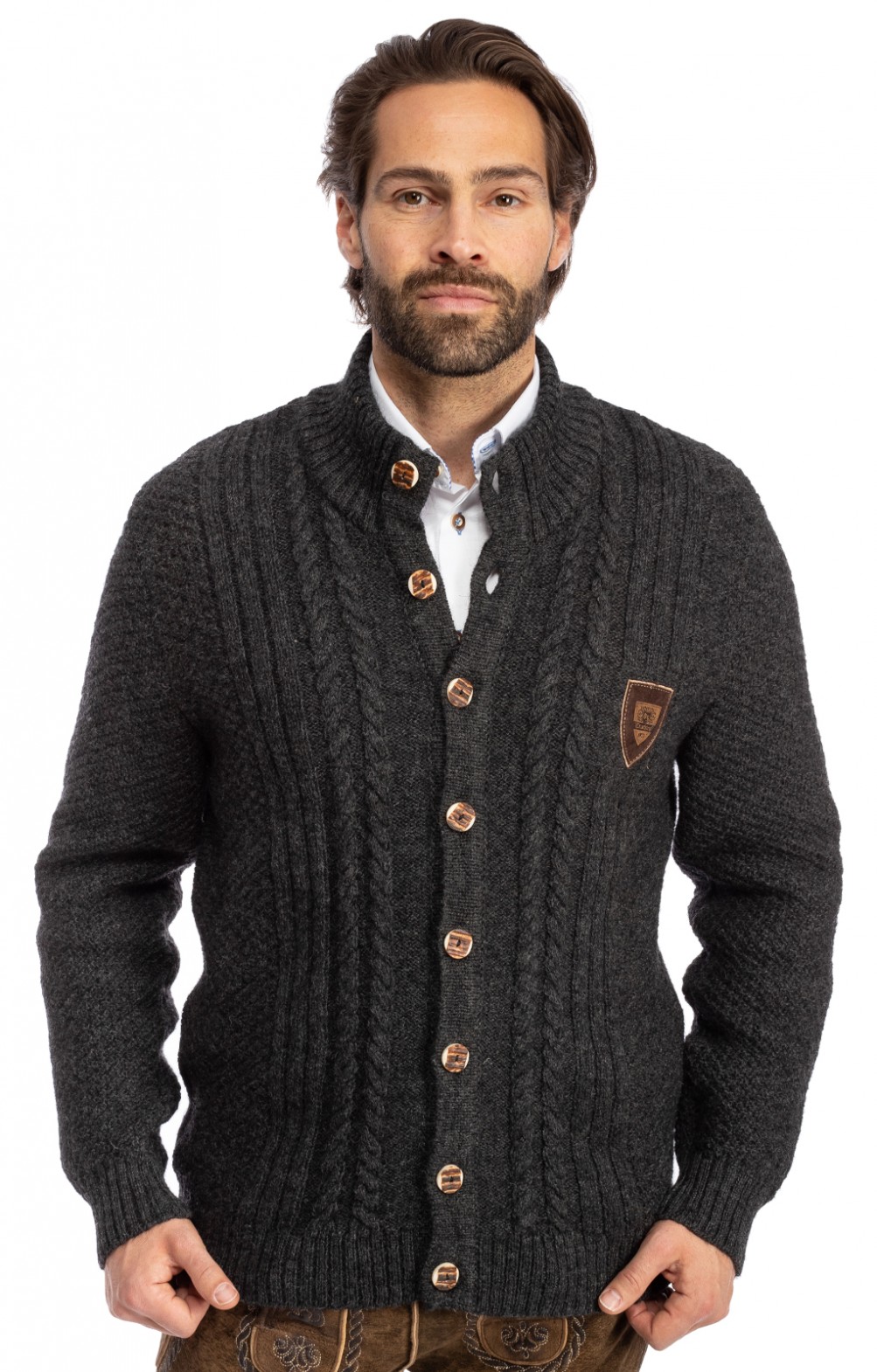 OS-Trachten Strickjacke MAIERHOFEN anthrazit