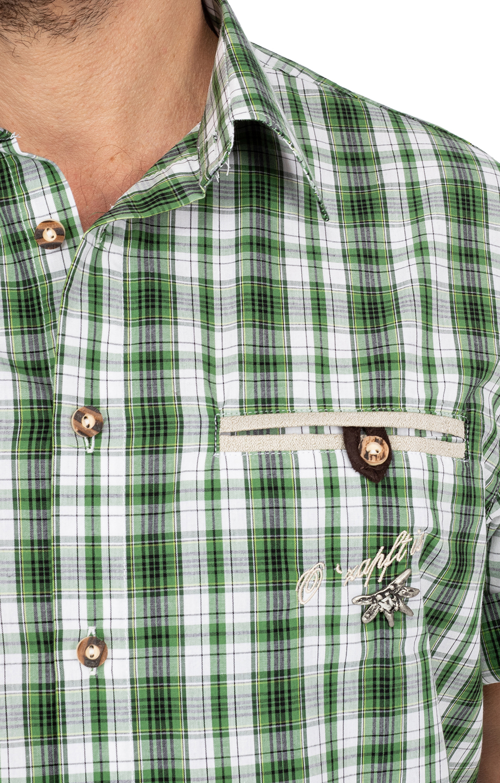 weitere Bilder von German traditional shirt EDDI green