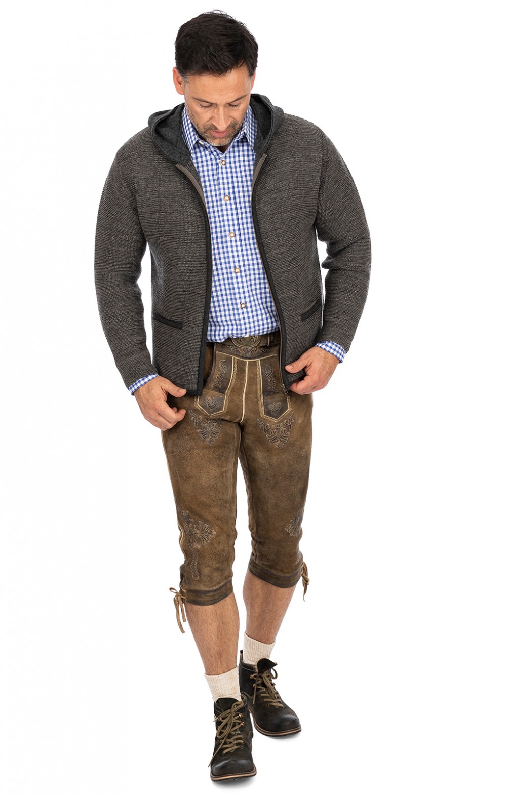 Camicia Tradizionale OS Trachten – Quadri Piccoli – 100% Cotone – Scegli La Taglia Del Collo