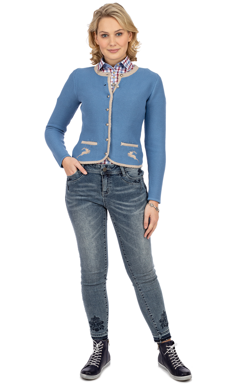 weitere Bilder von Tracht Sweater LUCY blue beige