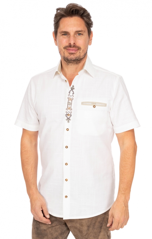 Camicie tradizionali 1/2 braccio 421002-3949-1 bianco (Regular Fit)