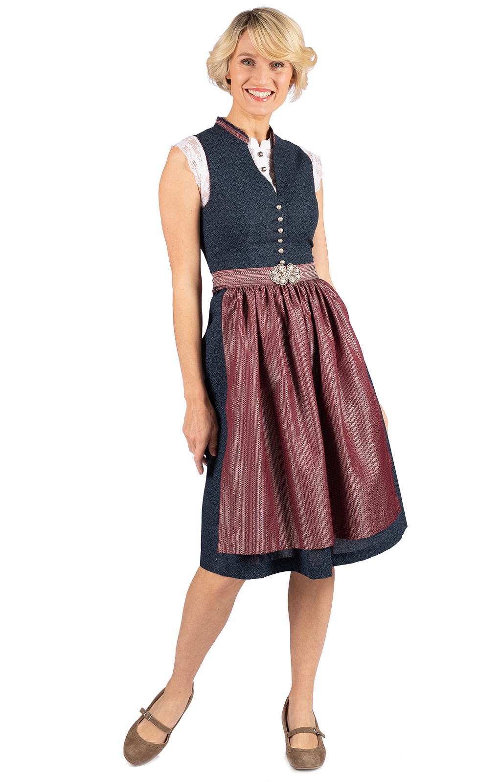 weitere Bilder von Mididirndl 2pcs. 68 cm NEUBURG blue blackberry