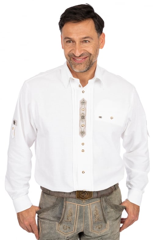 Camicia per Trachten FYNN bianco (Regular Fit)