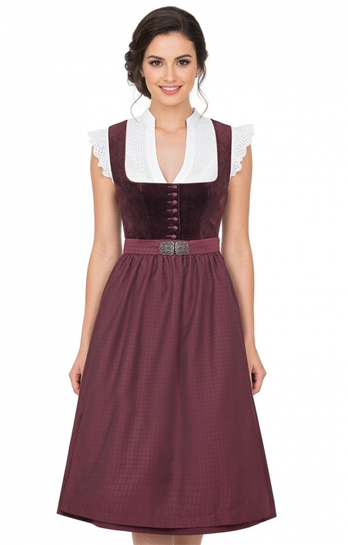 Dirndl 2tlg. 75 cm OSTERHOFEN bordeaux