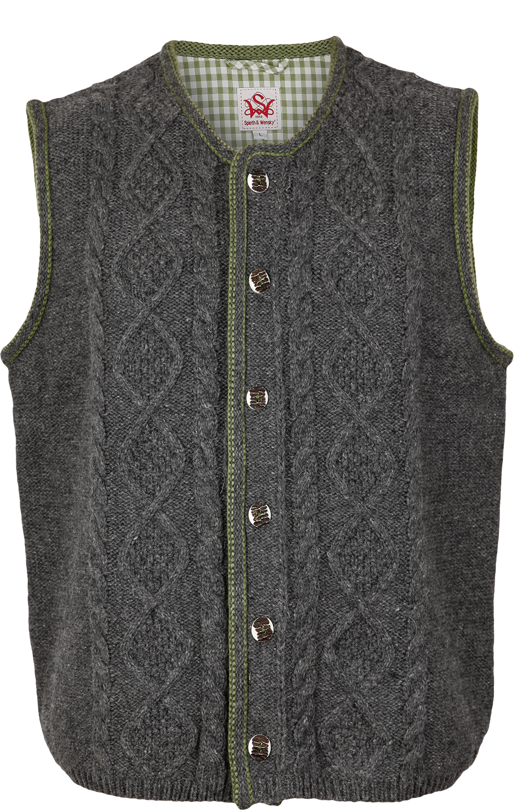 weitere Bilder von German knitted waistcoat ERMELO middle gray