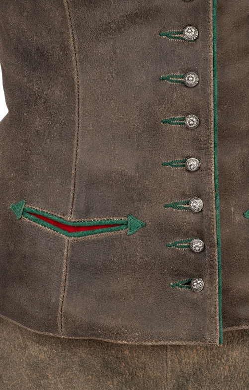 Ledermieder CLARA2 offwhite tanne