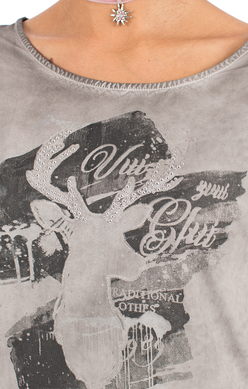 weitere Bilder von Trachten T-Shirt D37 - LUCI grau