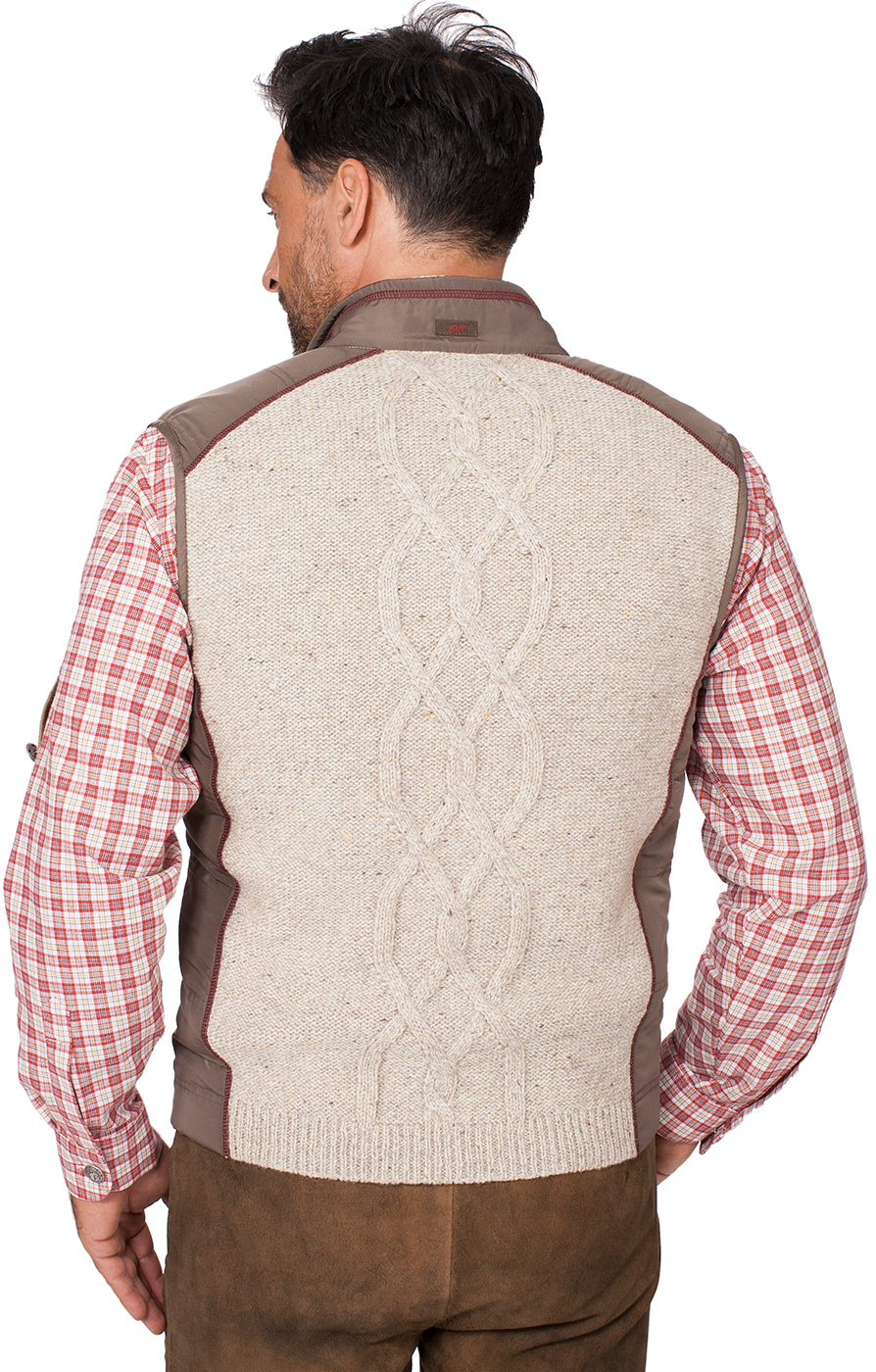 weitere Bilder von German knitted waistcoat Franko nature light brown