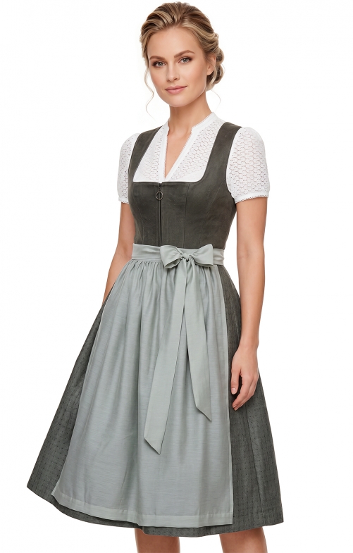 Dirndl 70cm 2tlg. PETERSHAUSEN artischock jadegrün