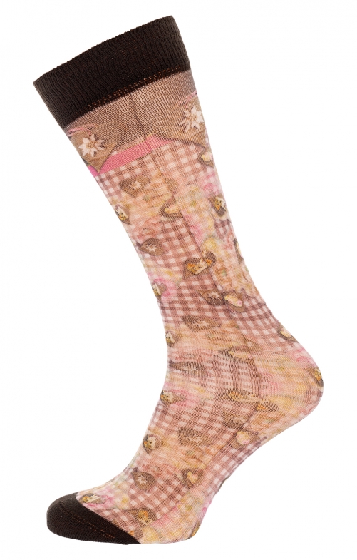 Traditional socks HERMINE brown