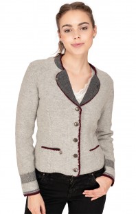 Spieth & Wensky Strickjacke Elena - Trachtenjacke Mit Floraler Stickerei - 50% Wolle, 50% Polyamid