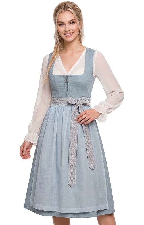 Dirndl 70cm 2tlg. LANDL eisblau