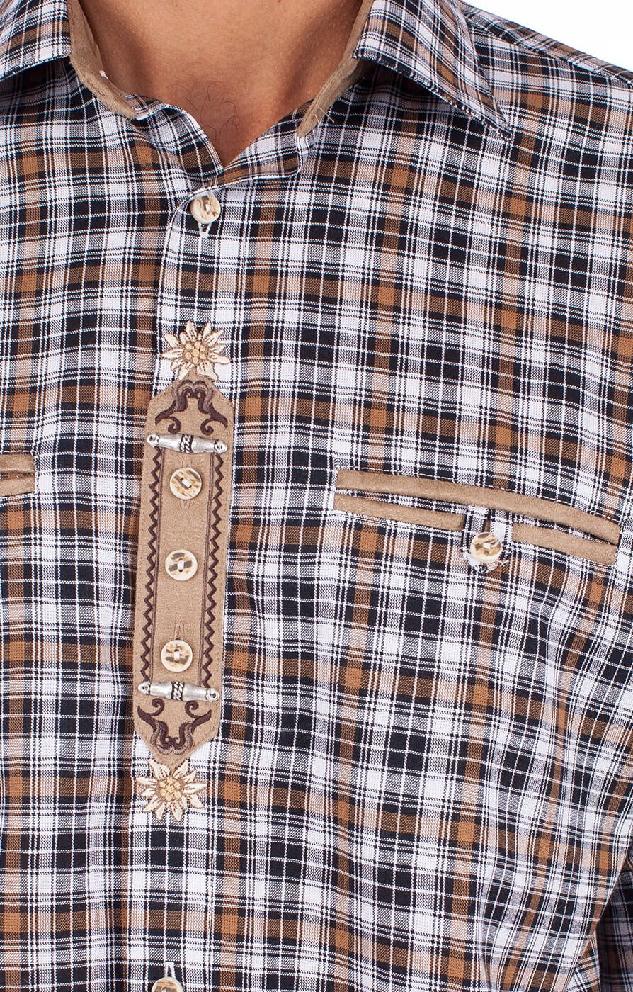 weitere Bilder von German traditional shirt 920004-3310-69 brown