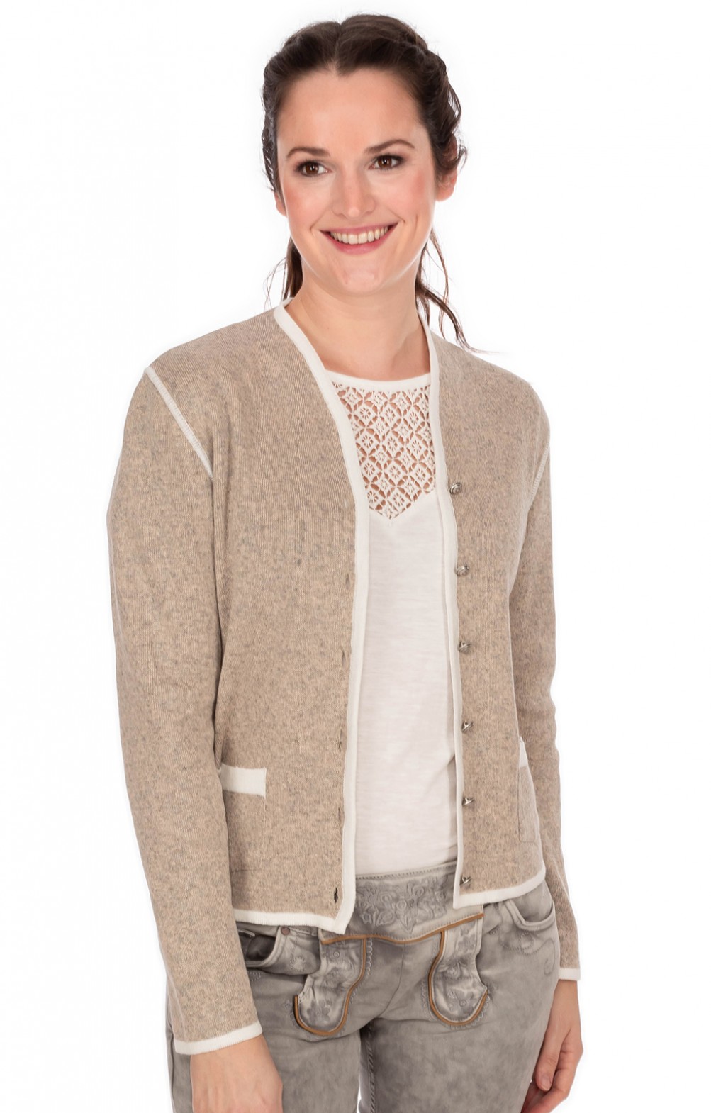 OS-Trachten Strickjacke 457019-0771-04 natur