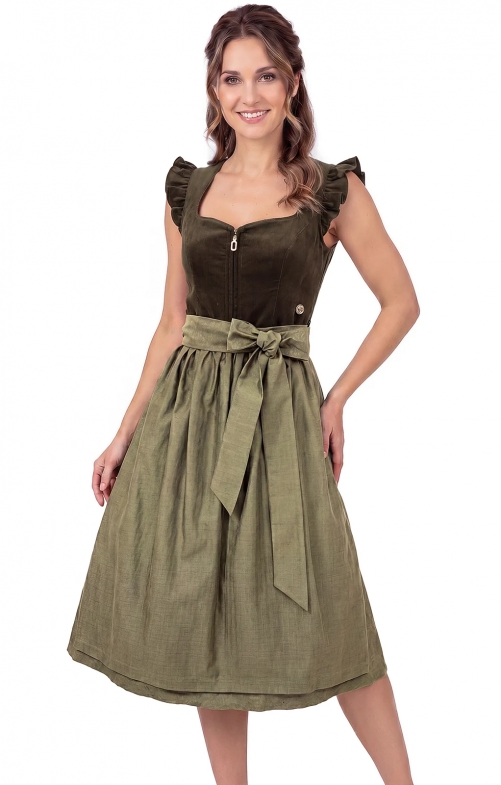 Dirndl a 2 pezzi 70 cm ANSFELDEN verde abete