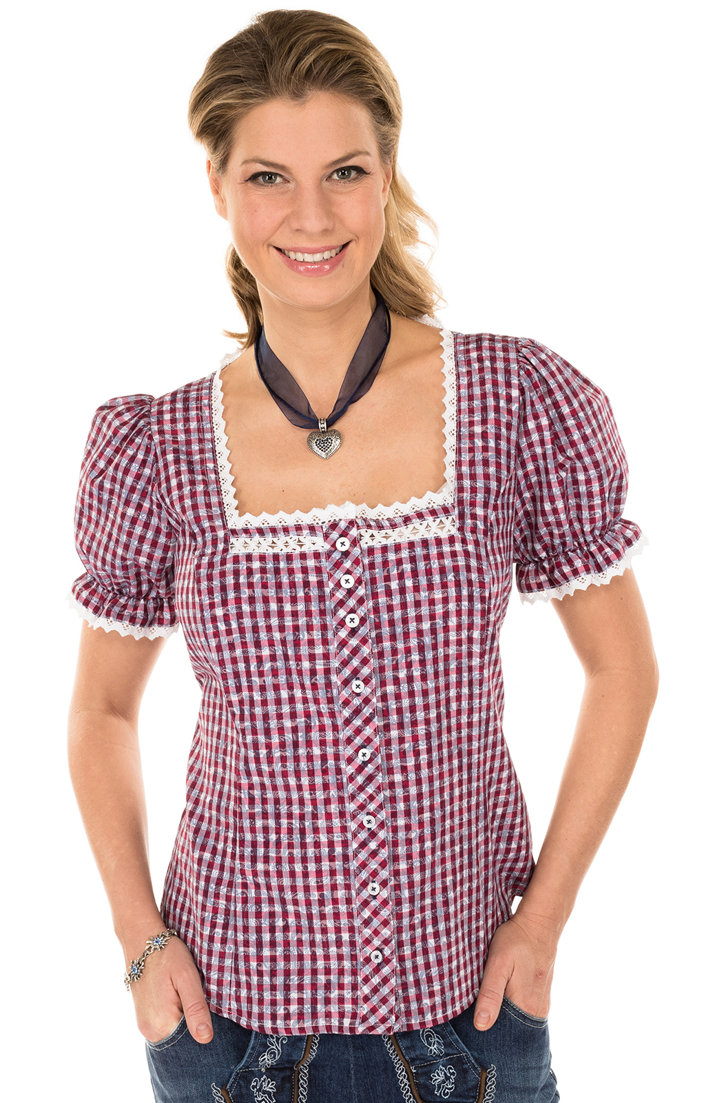 Traditional blouse ALBINA red von OS-Trachten