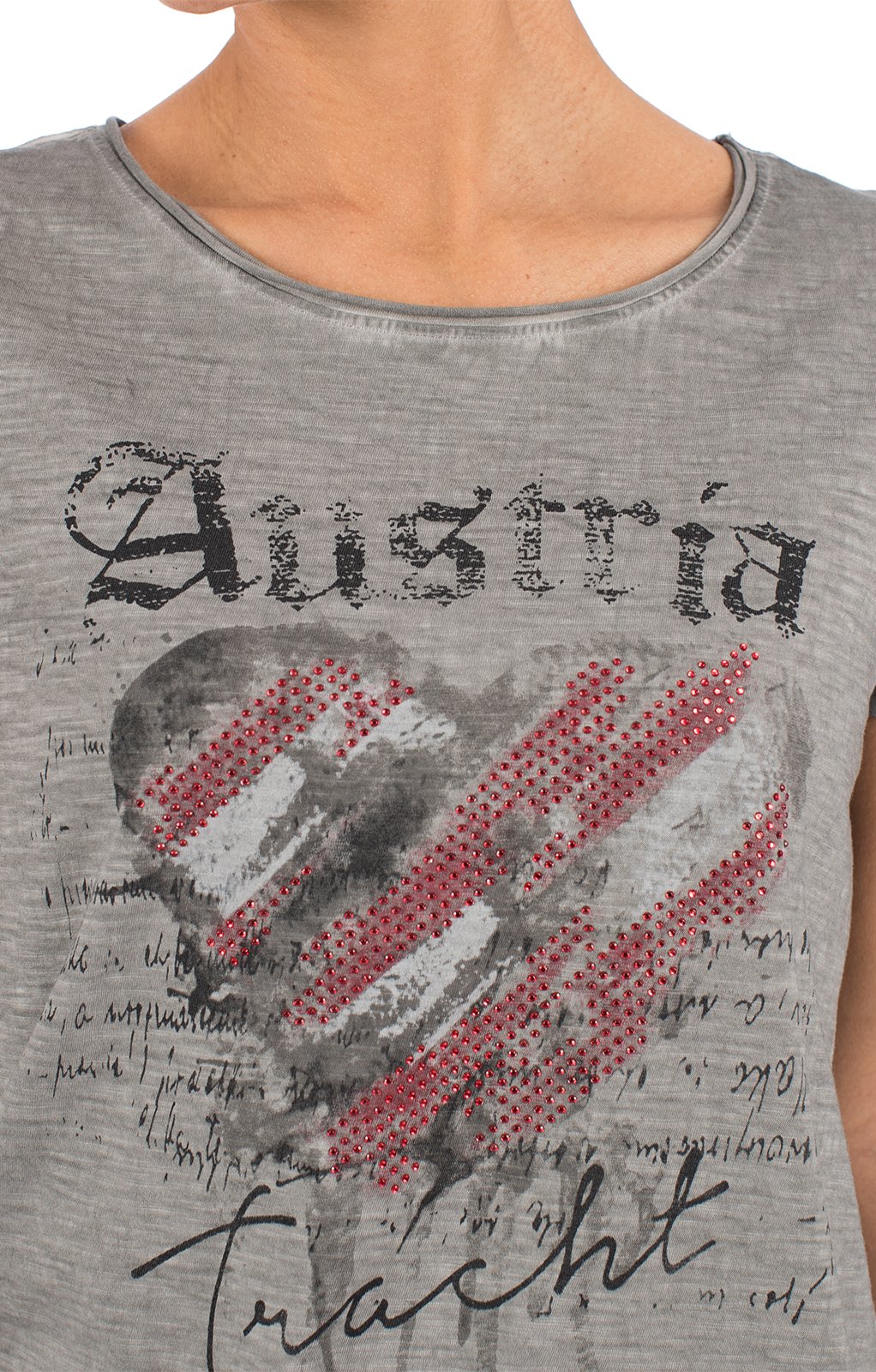 weitere Bilder von Trachten T-Shirt INKA Austria grau