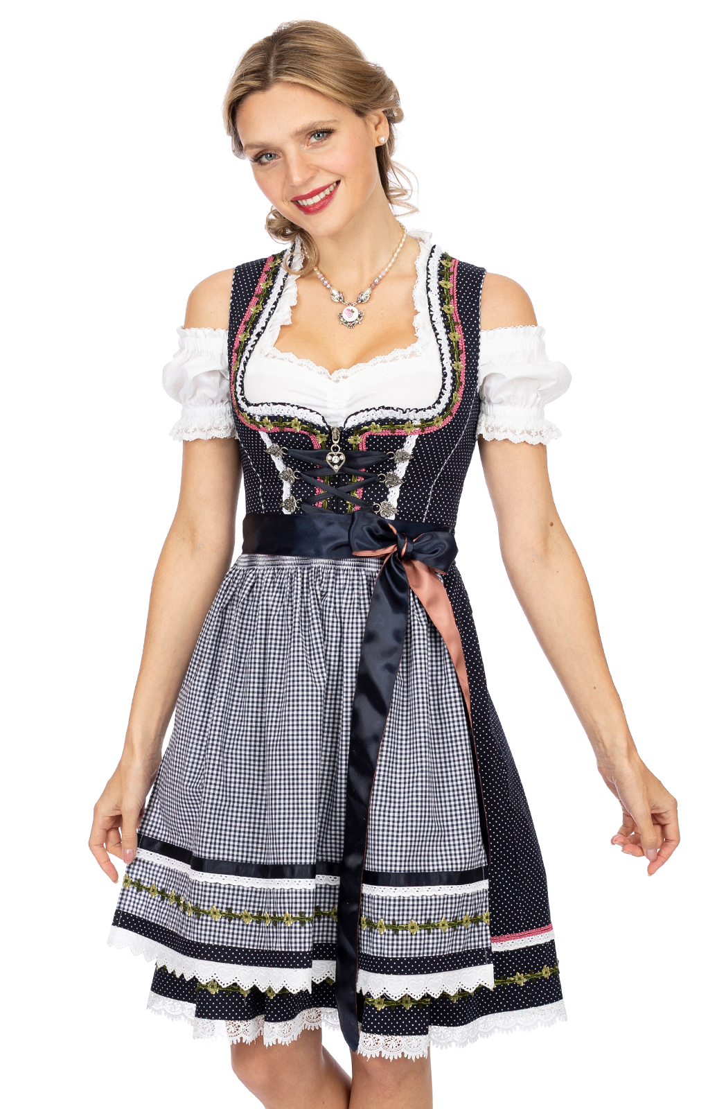 Mini Dirndl 2tlg. 55 cm MERLA blau von Marjo