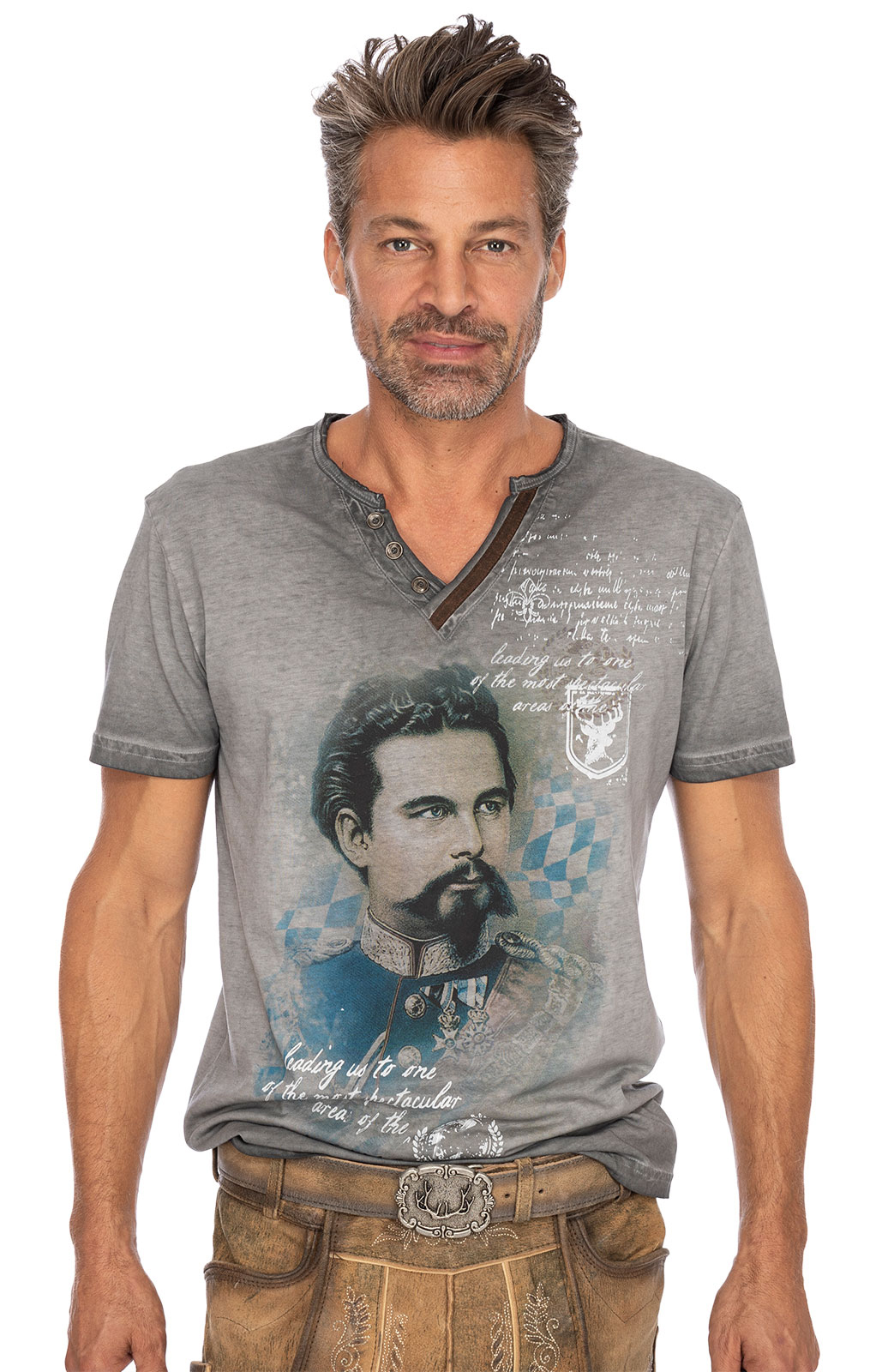 AR T-Shirt ALMONT "König Ludwig" anthrazit von Hangowear
