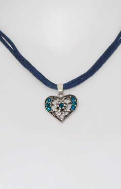 Kette 2 reihig mit Herz 3590-2 marine Kette 2 reihig mit Herz 3590-2 marine
