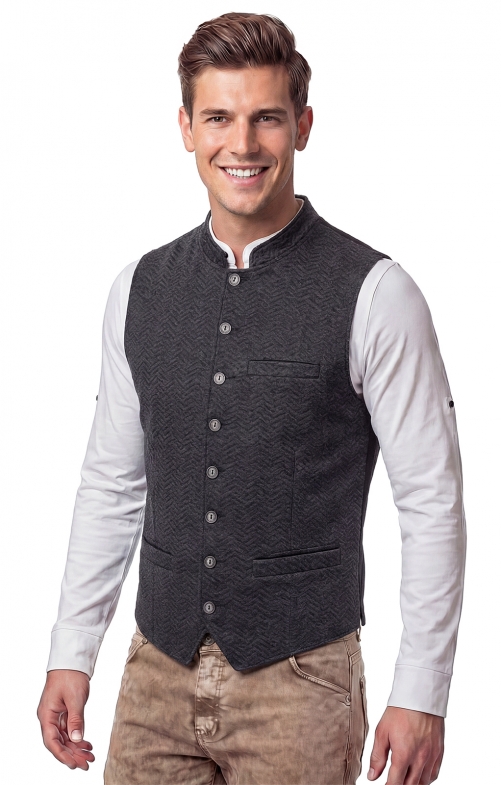 Weste PASCAL Jacquard grau