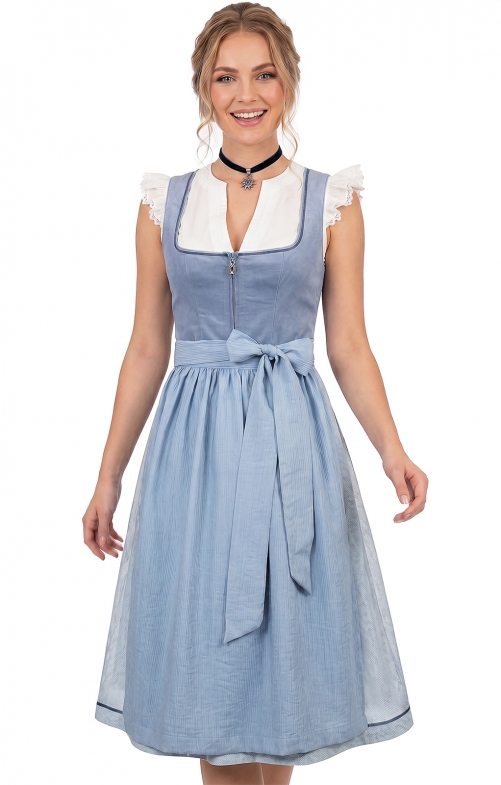 Dirndl 70cm 2tlg. LANGENSTEIN himmelblau