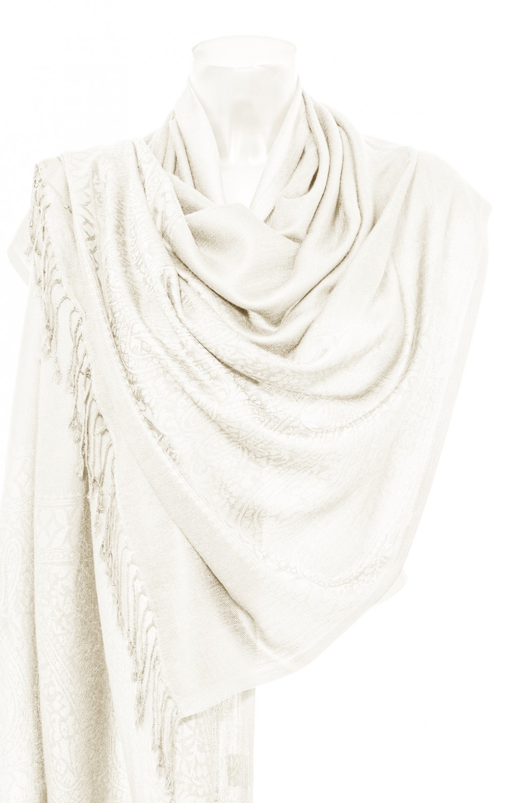 Pashmina Sciarpa Leggera Gucci Purset Pashmina HA621-02 Bianco