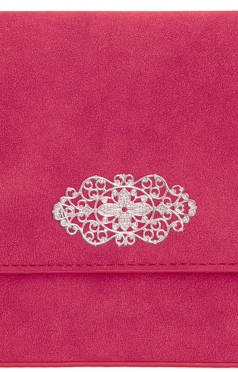 Trachtentasche mit Brosche 17201 pink Trachtentasche mit Brosche 17201 pink