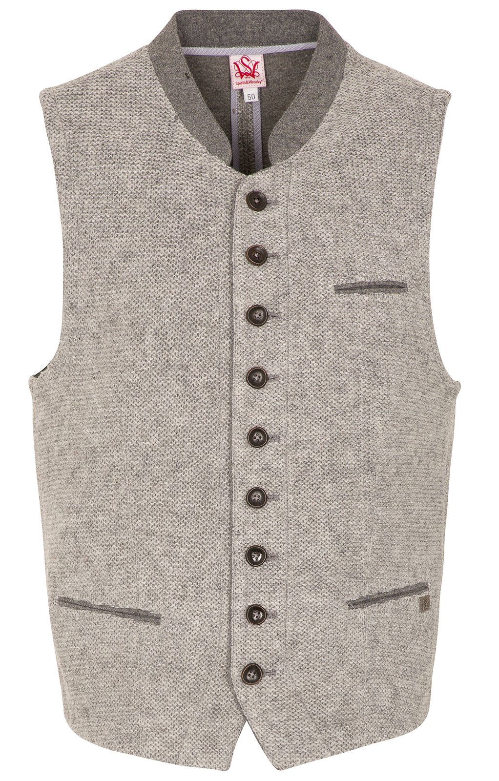 weitere Bilder von German knitted waistcoat KNALLER SW light gray