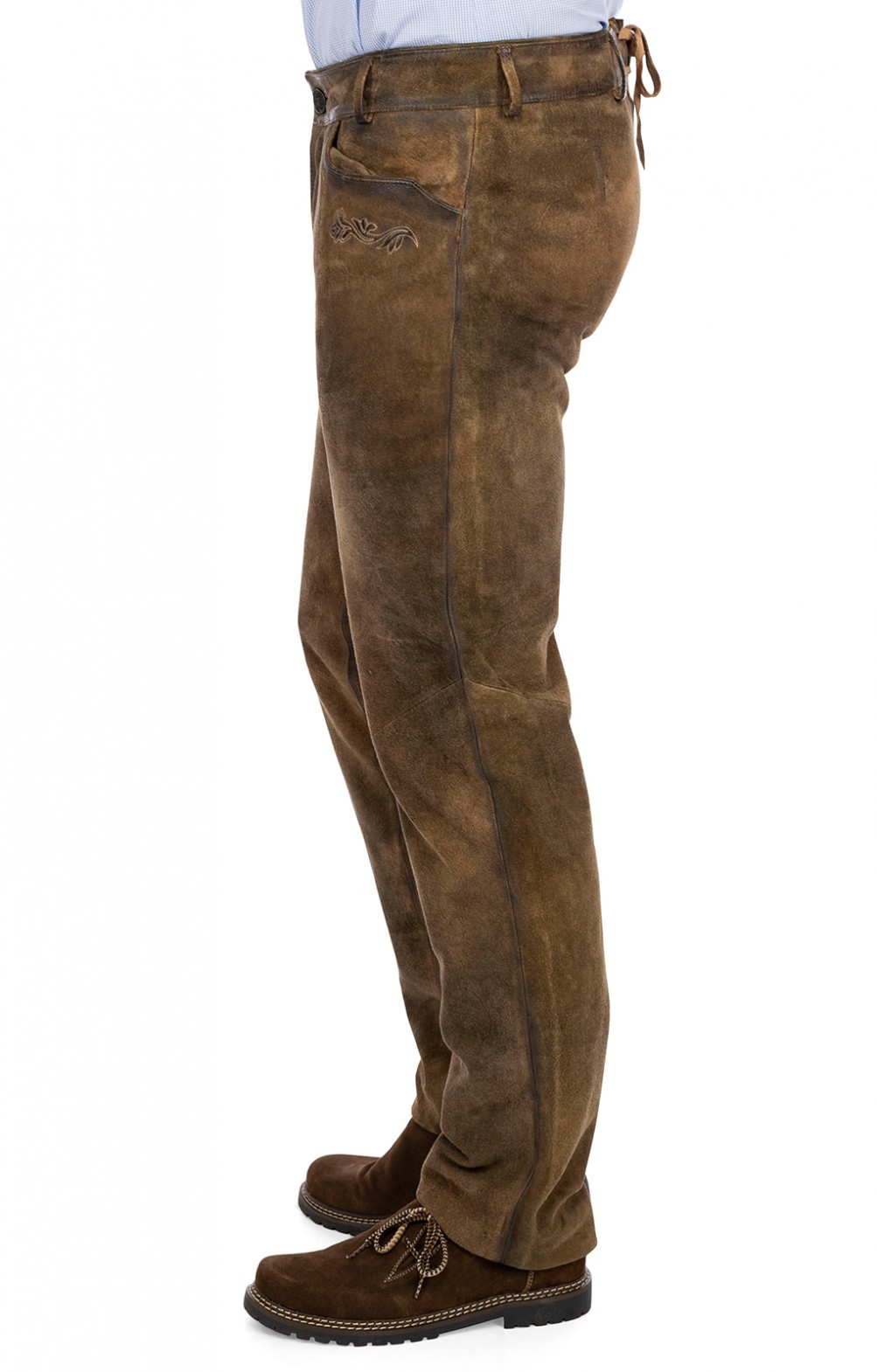 TR Martha Premium lederen broek voor heren - Elegante klederdrachtbroek, maat 46-60 - Designer lederhosen in 4 kleurvarianten, 56