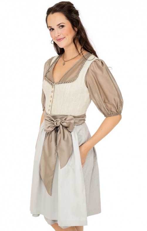 Midi Dirndl 2tlg. 60cm ANNEMARIE beige