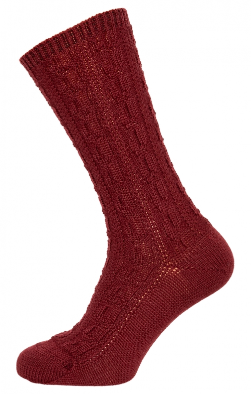 Traditional sock L5697 burgundy