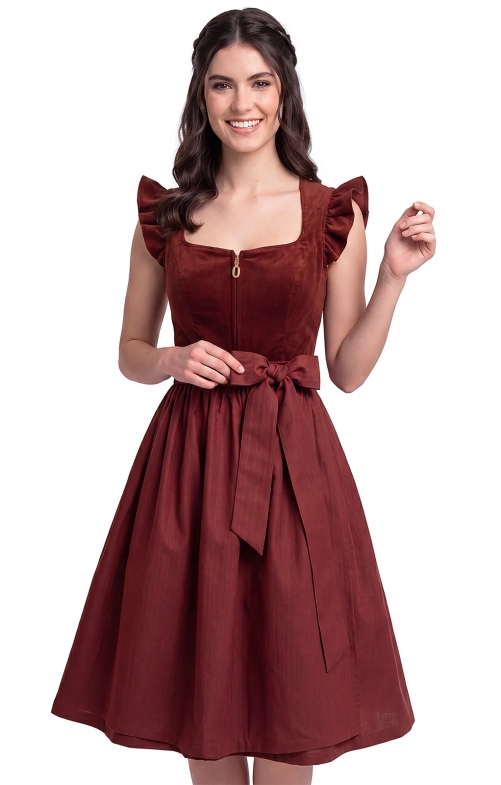 Dirndl a 2 pezzi 70 cm ANSFELDEN henna