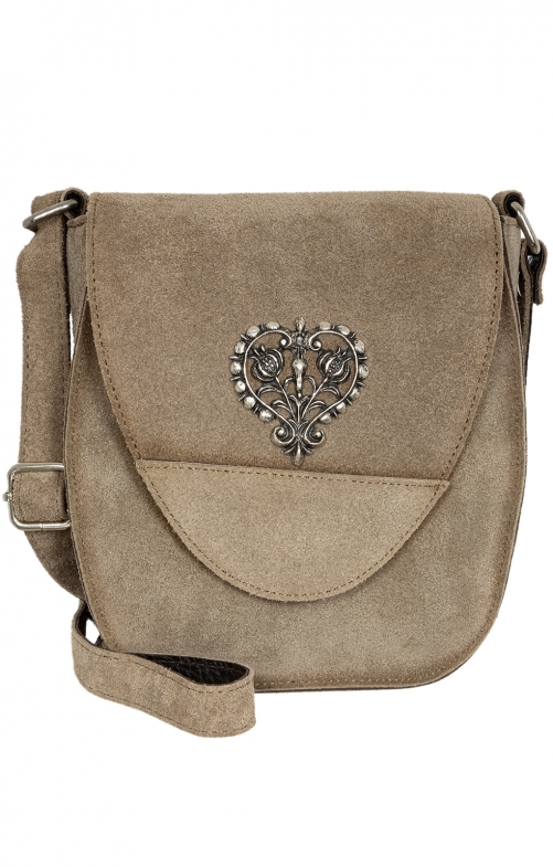 Traditional leather bag TA30410-8525 gray brown